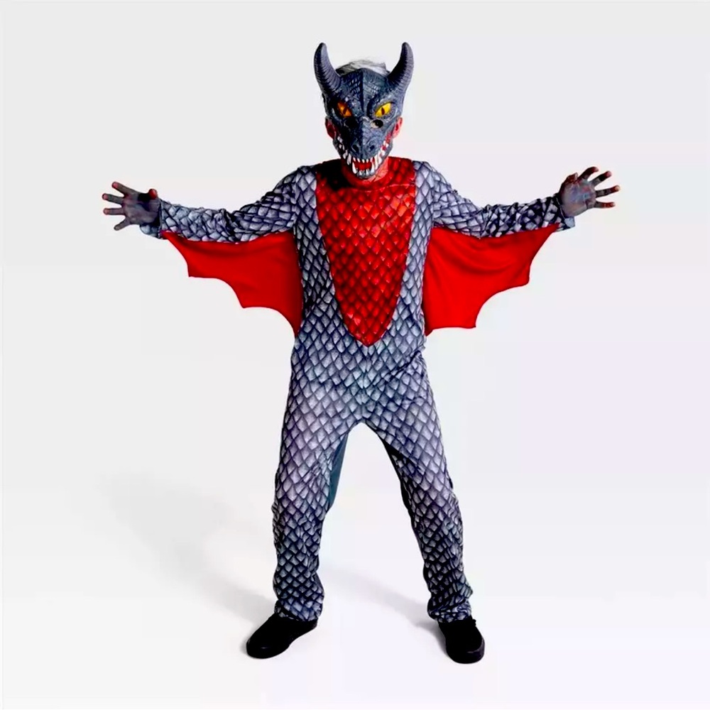 Hyde & Eek Black DRAGON Halloween Costume Small New